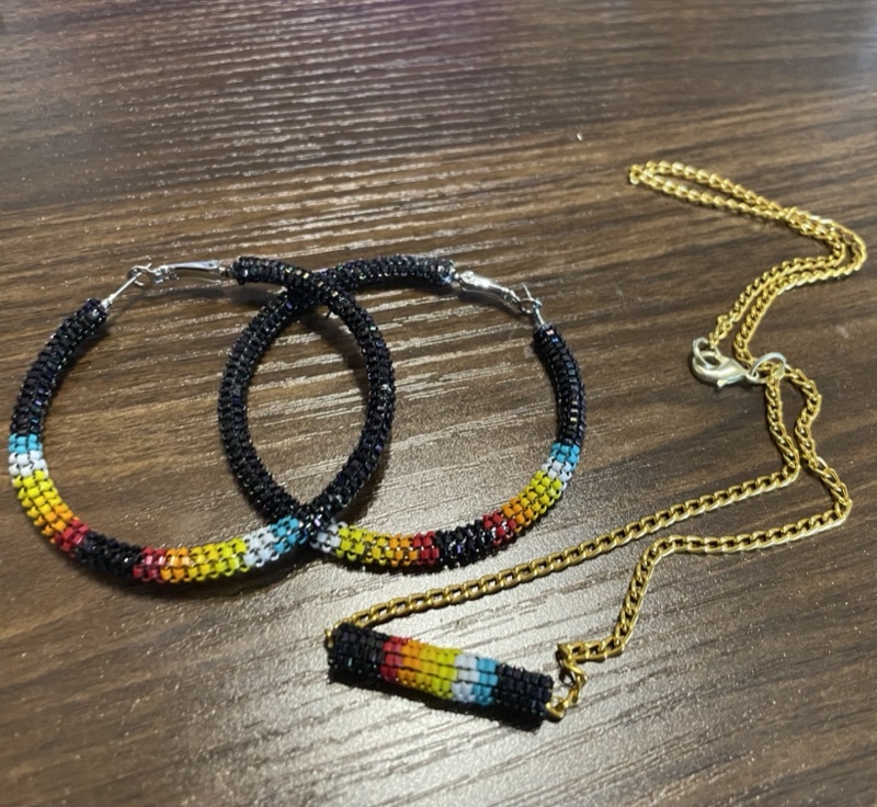 Black Sunset Hoop Set
