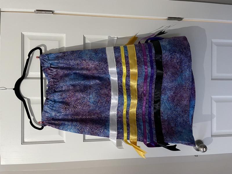 Purple and Gold Ribbon Skirt